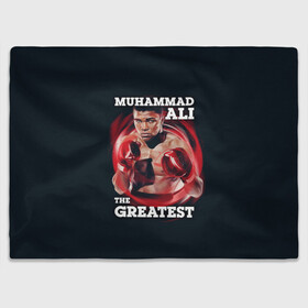 Плед 3D с принтом Muhammad Ali в городе Новоалтайск, 100% полиэстер | закругленные углы, все края обработаны. Ткань не мнется и не растягивается | ali | muhammad ali | the greatest | али | бокс | мухамед али | мухаммед али