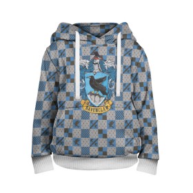 Детская толстовка 3D с принтом Coat of Ravenclaw в городе Новоалтайск, 100% полиэстер | двухслойный капюшон со шнурком для регулировки, мягкие манжеты на рукавах и по низу толстовки, спереди карман-кенгуру с мягким внутренним слоем | Тематика изображения на принте: vdgerir | гарри поттер | гриффиндор | дамблдор | добби | слизерин | хогвартс