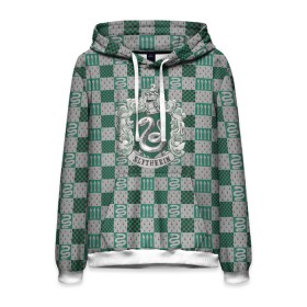 Мужская толстовка 3D с принтом Coat of Slytherin в городе Новоалтайск, 100% полиэстер | двухслойный капюшон со шнурком для регулировки, мягкие манжеты на рукавах и по низу толстовки, спереди карман-кенгуру с мягким внутренним слоем. | Тематика изображения на принте: vdgerir | гарри поттер | гриффиндор | дамблдор | добби | слизерин | хогвартс