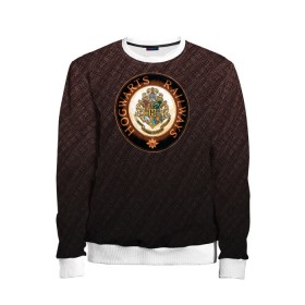 Детский свитшот 3D с принтом Coat of Hogwarts в городе Новоалтайск, 100% полиэстер | свободная посадка, прямой крой, мягкая тканевая резинка на рукавах и понизу свитшота | Тематика изображения на принте: vdgerir | гарри поттер | гриффиндор | дамблдор | добби | слизерин | хогвартс