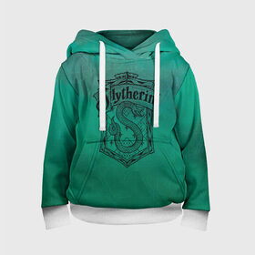 Детская толстовка 3D с принтом Coat of Slytherin в городе Новоалтайск, 100% полиэстер | двухслойный капюшон со шнурком для регулировки, мягкие манжеты на рукавах и по низу толстовки, спереди карман-кенгуру с мягким внутренним слоем | Тематика изображения на принте: vdgerir | гарри поттер | гриффиндор | дамблдор | добби | слизерин | хогвартс