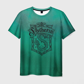 Мужская футболка 3D с принтом Coat of Slytherin в городе Новоалтайск, 100% полиэфир | прямой крой, круглый вырез горловины, длина до линии бедер | Тематика изображения на принте: vdgerir | гарри поттер | гриффиндор | дамблдор | добби | слизерин | хогвартс
