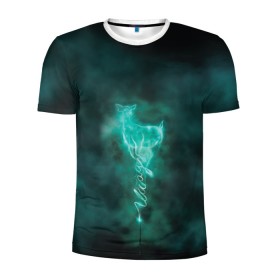 Мужская футболка 3D спортивная с принтом Patronus в городе Новоалтайск, 100% полиэстер с улучшенными характеристиками | приталенный силуэт, круглая горловина, широкие плечи, сужается к линии бедра | Тематика изображения на принте: patronus | vdgerir | гарри поттер | гриффиндор | дамблдор | добби | патронус | слизерин | хогвартс
