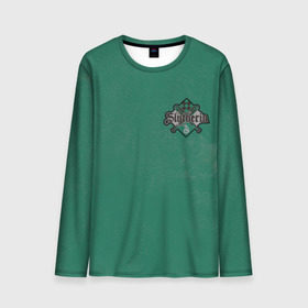 Мужской лонгслив 3D с принтом 07 Slytherin в городе Новоалтайск, 100% полиэстер | длинные рукава, круглый вырез горловины, полуприлегающий силуэт | Тематика изображения на принте: vdgerir | гарри поттер | гриффиндор | дамблдор | добби | слизерин | хогвартс