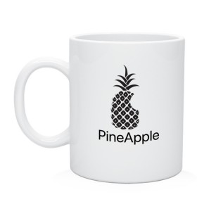Кружка с принтом PineApple в городе Новоалтайск, керамика | объем — 330 мл, диаметр — 80 мм. Принт наносится на бока кружки, можно сделать два разных изображения | apple | pineapple | ананас | фрукт | фрукты | эпл | эппл