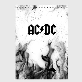 Скетчбук с принтом AC DC в городе Новоалтайск, 100% бумага
 | 48 листов, плотность листов — 100 г/м2, плотность картонной обложки — 250 г/м2. Листы скреплены сверху удобной пружинной спиралью | Тематика изображения на принте: ac dc | acdc | ангус янг | ас дс | асдс | бон скотт | брайан джонсон | дэйв эванс | клифф уильямс | крис слейд | малькольм янг | стиви янг | фил радд | эксл роуз