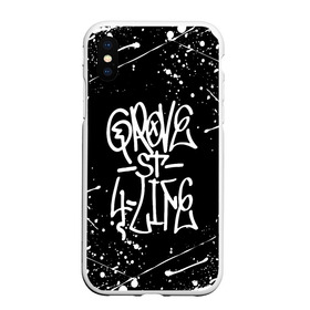 Чехол для iPhone XS Max матовый с принтом GROVE STREET GTA в городе Новоалтайск, Силикон | Область печати: задняя сторона чехла, без боковых панелей | grand theft auto | grove street | grove street 4 life | gta | gta 4 | gta 5 | gta sa | gta v | samp | san andreas | грув стрит | игры | самп | сан андреас