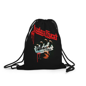 Рюкзак-мешок 3D с принтом Judas Priest в городе Новоалтайск, 100% полиэстер | плотность ткани — 200 г/м2, размер — 35 х 45 см; лямки — толстые шнурки, застежка на шнуровке, без карманов и подкладки | judas | priest | грув метал | группа | рок | хард рок | хеви метал