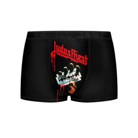 Мужские трусы 3D с принтом Judas Priest в городе Новоалтайск, 50% хлопок, 50% полиэстер | классическая посадка, на поясе мягкая тканевая резинка | judas | priest | грув метал | группа | рок | хард рок | хеви метал