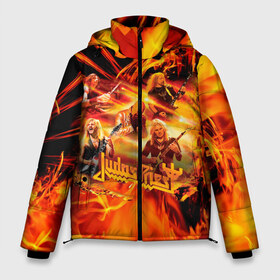 Мужская зимняя куртка 3D с принтом Judas Priest в городе Новоалтайск, верх — 100% полиэстер; подкладка — 100% полиэстер; утеплитель — 100% полиэстер | длина ниже бедра, свободный силуэт Оверсайз. Есть воротник-стойка, отстегивающийся капюшон и ветрозащитная планка. 

Боковые карманы с листочкой на кнопках и внутренний карман на молнии. | judas | priest | грув метал | группа | рок | хард рок | хеви метал