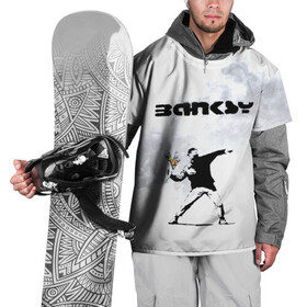 Накидка на куртку 3D с принтом Banksy  в городе Новоалтайск, 100% полиэстер |  | banksy | бэнкси | граффити | стрит арт | художник