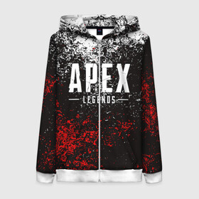 Женская толстовка 3D на молнии с принтом APEX LEGENDS | АПЕКС ЛЕГЕНД (Z) в городе Новоалтайск, 100% полиэстер | длина до линии бедра, манжеты и пояс оформлены мягкой тканевой резинкой, двухслойный капюшон со шнурком для регулировки, спереди молния, по бокам два кармана | apex | apex legends | battle | battle royal | bloodhound | titanfall | wraith | апекс | апекс легендс | батл рояль | битва | война | каустик | королевская битва