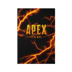 Обложка для паспорта матовая кожа с принтом APEX LEGENDS в городе Новоалтайск, натуральная матовая кожа | размер 19,3 х 13,7 см; прозрачные пластиковые крепления | apex | apex legends | battle | battle royal | bloodhound | titanfall | wraith | апекс | апекс легендс | батл рояль | битва | война | каустик | королевская битва