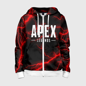 Детская толстовка 3D на молнии с принтом APEX LEGENDS в городе Новоалтайск, 100% полиэстер |  манжеты и пояс оформлены широкой мягкой резинкой, двухслойный капюшон со шнурком для регулировки, спереди карманы и застежка-молния
 | apex | apex legends | battle | battle royal | bloodhound | titanfall | wraith | апекс | апекс легендс | батл рояль | битва | война | каустик | королевская битва