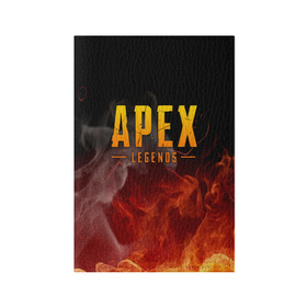 Обложка для паспорта матовая кожа с принтом APEX LEGENDS в городе Новоалтайск, натуральная матовая кожа | размер 19,3 х 13,7 см; прозрачные пластиковые крепления | apex | apex legends | battle | battle royal | bloodhound | titanfall | wraith | апекс | апекс легендс | батл рояль | битва | война | каустик | королевская битва