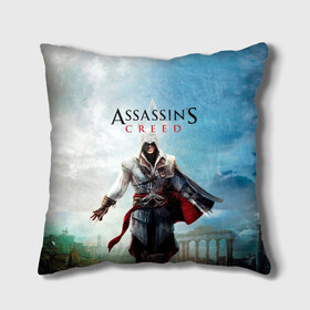 Подушка 3D с принтом Assassins Creed в городе Новоалтайск, наволочка – 100% полиэстер, наполнитель – холлофайбер (легкий наполнитель, не вызывает аллергию). | состоит из подушки и наволочки. Наволочка на молнии, легко снимается для стирки | blood | game | асасин | ассасин | ассасин крид | ассассин | ассассин крид | дезмонд майлс | дитя ассассинов | игра | кровь | надпись | оружие