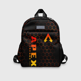 Детский рюкзак 3D с принтом APEX LEGENDS  в городе Новоалтайск, 100% полиэстер | лямки с регулируемой длиной, сверху петелька, чтобы рюкзак можно было повесить на вешалку. Основное отделение закрывается на молнию, как и внешний карман. Внутри дополнительный карман. По бокам два дополнительных кармашка | Тематика изображения на принте: apex | apex legends | battle | battle royal | bloodhound | titanfall | wraith | апекс | апекс легендс | батл рояль | битва | война | каустик | королевская битва