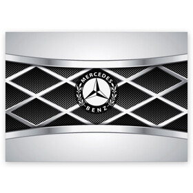 Поздравительная открытка с принтом MERCEDES-BENZ в городе Новоалтайск, 100% бумага | плотность бумаги 280 г/м2, матовая, на обратной стороне линовка и место для марки
 | amg | auto | bmw | honda | jdm | mercedes | nissan | porsche | racing | sport | toyota | автомобил | автомобильные | киа | лексус | марка | машины | митсубиси | ниссан | порше | спорт | субару | тесла | тойота | хонда
