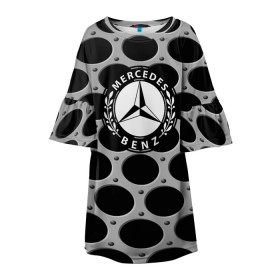 Детское платье 3D с принтом MERCEDES-BENZ в городе Новоалтайск, 100% полиэстер | прямой силуэт, чуть расширенный к низу. Круглая горловина, на рукавах — воланы | amg | auto | bmw | honda | jdm | mercedes | nissan | porsche | racing | sport | toyota | автомобил | автомобильные | киа | лексус | марка | машины | митсубиси | ниссан | порше | спорт | субару | тесла | тойота | хонда