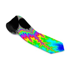 Галстук 3D с принтом NEON PSY в городе Новоалтайск, 100% полиэстер | Длина 148 см; Плотность 150-180 г/м2 | abstract | abstraction | texture | абстракция | геометрия | иллюзия | обман зрения | оптический узор | текстура