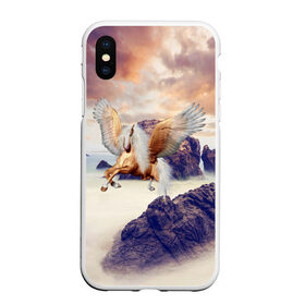 Чехол для iPhone XS Max матовый с принтом Sea Sunset Horse в городе Новоалтайск, Силикон | Область печати: задняя сторона чехла, без боковых панелей | вечернее небо | закат | конь | крылатый | крылья | легенды | летающий | лошадь | мистический | мифология | мифы | море | морской | облака | облачность | пегас | плед | погода | подушка | скалы | сумка