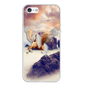 Чехол для iPhone 5/5S матовый с принтом Sea Sunset Horse в городе Новоалтайск, Силикон | Область печати: задняя сторона чехла, без боковых панелей | вечернее небо | закат | конь | крылатый | крылья | легенды | летающий | лошадь | мистический | мифология | мифы | море | морской | облака | облачность | пегас | плед | погода | подушка | скалы | сумка