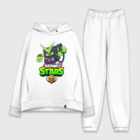 Женский костюм хлопок Oversize с принтом BRAWL STARS VIRUS 8 BIT в городе Новоалтайск,  |  | 8 bit | 8 бит | bibi | brawl stars | crow | el brown | leon | leon shark | max | mr.p | sally leon | shark | stars | virus | werewolf | акула | биби | вирус | ворон | леон | оборотень | пингвин