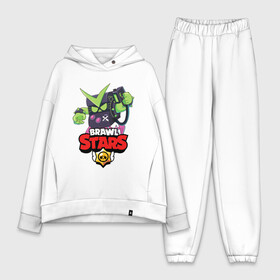 Женский костюм хлопок Oversize с принтом BRAWL STARS VIRUS 8 BIT в городе Новоалтайск,  |  | 8 bit | 8 бит | bibi | brawl stars | crow | el brown | leon | leon shark | max | mr.p | sally leon | shark | stars | virus | werewolf | акула | биби | вирус | ворон | леон | оборотень | пингвин