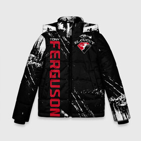 Зимняя куртка для мальчиков 3D с принтом Tony Ferguson в городе Новоалтайск, ткань верха — 100% полиэстер; подклад — 100% полиэстер, утеплитель — 100% полиэстер | длина ниже бедра, удлиненная спинка, воротник стойка и отстегивающийся капюшон. Есть боковые карманы с листочкой на кнопках, утяжки по низу изделия и внутренний карман на молнии. 

Предусмотрены светоотражающий принт на спинке, радужный светоотражающий элемент на пуллере молнии и на резинке для утяжки | champ | el cucuy | ferguson | goin diamond | mma | tony | ufc | бабай. бабайка | бокс | борьба | джиу джитсу | тони | фергюсон | чемпион | эль кукуй