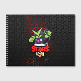 Альбом для рисования с принтом BRAWL STARS VIRUS 8-BIT в городе Новоалтайск, 100% бумага
 | матовая бумага, плотность 200 мг. | Тематика изображения на принте: bibi | brawl stars | crow | el brown | leon | leon shark | max | mr.p | sally leon | shark | stars | werewolf | акула | биби | ворон | леон | оборотень | пингвин
