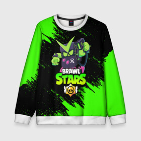 Детский свитшот 3D с принтом BRAWL STARS VIRUS 8-BIT в городе Новоалтайск, 100% полиэстер | свободная посадка, прямой крой, мягкая тканевая резинка на рукавах и понизу свитшота | 8 bit | 8 бит | bibi | brawl stars | crow | el brown | leon | leon shark | max | mr.p | sally leon | shark | stars | virus | werewolf | акула | биби | вирус | ворон | леон | оборотень | пингвин