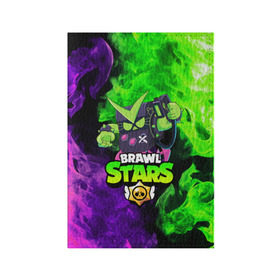 Обложка для паспорта матовая кожа с принтом BRAWL STARS VIRUS 8-BIT | БРАВЛ СТАРС (Z) в городе Новоалтайск, натуральная матовая кожа | размер 19,3 х 13,7 см; прозрачные пластиковые крепления | 8 bit | 8 бит | bibi | brawl stars | crow | el brown | leon | leon shark | max | mr.p | sally leon | shark | stars | virus | werewolf | акула | биби | вирус | ворон | леон | оборотень | пингвин