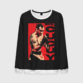Мужской свитшот 3D с принтом Tony Ferguson в городе Новоалтайск, 100% полиэстер с мягким внутренним слоем | круглый вырез горловины, мягкая резинка на манжетах и поясе, свободная посадка по фигуре | Тематика изображения на принте: cucuy | el cucuy | mma | sport | tony ferguson | ufc | бабайка | бугимен | конор | мма | орел | спорт | тони | тони фергюсон | хабиб | эль кукуй | юфс