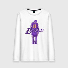Мужской лонгслив хлопок с принтом Kobe - Legend в городе Новоалтайск, 100% хлопок |  | basketball | black | bryant | game | james | kobe | kobebryant | lakers | lebron | los angeles | mamba | nba | rip | slam dunk | баскетбол | баскетболист | брайант | браянт | джеймс | игрок | коби | леброн | лейкерс | лос анджеле