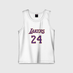 Детская майка хлопок с принтом Lakers 24 в городе Новоалтайск,  |  | basketball | black | bryant | game | james | kobe | kobebryant | lakers | lebron | los angeles | mamba | nba | rip | slam dunk | баскетбол | баскетболист | брайант | браянт | джеймс | игрок | коби | леброн | лейкерс | лос анджеле