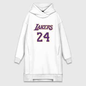 Платье-худи хлопок с принтом Lakers 24 в городе Новоалтайск,  |  | basketball | black | bryant | game | james | kobe | kobebryant | lakers | lebron | los angeles | mamba | nba | rip | slam dunk | баскетбол | баскетболист | брайант | браянт | джеймс | игрок | коби | леброн | лейкерс | лос анджеле