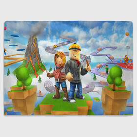 Плед 3D с принтом ROBLOX в городе Новоалтайск, 100% полиэстер | закругленные углы, все края обработаны. Ткань не мнется и не растягивается | game | gamer | logo | minecraft | roblox | simulator | игра | конструктор | лого | майнкрафт | симулятор | строительство | фигура