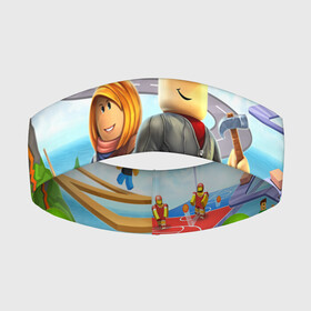 Повязка на голову 3D с принтом ROBLOX в городе Новоалтайск,  |  | game | gamer | logo | minecraft | roblox | simulator | игра | конструктор | лого | майнкрафт | симулятор | строительство | фигура