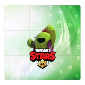 Магнитный плакат 3Х3 с принтом spike brawl stars в городе Новоалтайск, Полимерный материал с магнитным слоем | 9 деталей размером 9*9 см | Тематика изображения на принте: brawl | brawl stars | spike | бравл | бравл старс | спайк