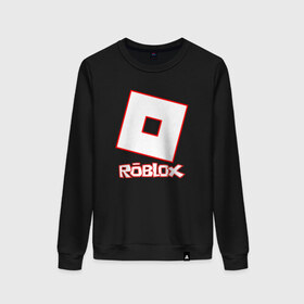 Женский свитшот хлопок с принтом ROBLOX в городе Новоалтайск, 100% хлопок | прямой крой, круглый вырез, на манжетах и по низу широкая трикотажная резинка  | game | gamer | logo | minecraft | roblox | simulator | игра | конструктор | лого | майнкрафт | симулятор | строительство | фигура