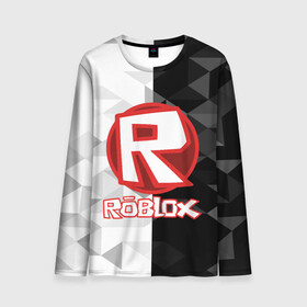 Мужской лонгслив 3D с принтом ROBLOX в городе Новоалтайск, 100% полиэстер | длинные рукава, круглый вырез горловины, полуприлегающий силуэт | game | gamer | logo | minecraft | roblox | simulator | игра | конструктор | лого | майнкрафт | симулятор | строительство | фигура