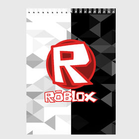 Скетчбук с принтом ROBLOX в городе Новоалтайск, 100% бумага
 | 48 листов, плотность листов — 100 г/м2, плотность картонной обложки — 250 г/м2. Листы скреплены сверху удобной пружинной спиралью | game | gamer | logo | minecraft | roblox | simulator | игра | конструктор | лого | майнкрафт | симулятор | строительство | фигура