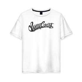 Женская футболка хлопок Oversize с принтом West Coast Customs в городе Новоалтайск, 100% хлопок | свободный крой, круглый ворот, спущенный рукав, длина до линии бедер
 | auto | coast | customs | drift | money | mtv | music | road | speed | style | west | west coast customs | wheels | xzibit | авто | диски | дрифт | корч | мтв | музыка | скорость | стиль | тачка | тачка на прокачку