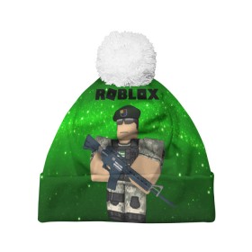 Шапка 3D c помпоном с принтом Roblox в городе Новоалтайск, 100% полиэстер | универсальный размер, печать по всей поверхности изделия | game | roblox | блок | игра | игрушка | лего | майнкрафт | персонажи | персонажи из кубиков | роблокс | робот