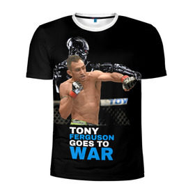 Мужская футболка 3D спортивная с принтом Tony Ferguson в городе Новоалтайск, 100% полиэстер с улучшенными характеристиками | приталенный силуэт, круглая горловина, широкие плечи, сужается к линии бедра | ferguson | tony | американский | без | боец | правил | смешанного | стиля | тони | фергюсон