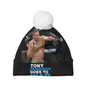 Шапка 3D c помпоном с принтом Tony Ferguson в городе Новоалтайск, 100% полиэстер | универсальный размер, печать по всей поверхности изделия | ferguson | tony | американский | без | боец | правил | смешанного | стиля | тони | фергюсон