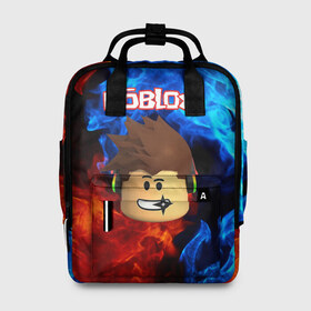 Женский рюкзак 3D с принтом ROBLOX в городе Новоалтайск, 100% полиэстер | лямки с регулируемой длиной, сверху ручки, чтобы рюкзак нести как сумку. Основное отделение закрывается на молнию, как и внешний карман. Внутри два дополнительных кармана, один из которых закрывается на молнию. По бокам два дополнительных кармашка, куда поместится маленькая бутылочка
 | game | gamer | logo | minecraft | roblox | simulator | игра | конструктор | лого | майнкрафт | симулятор | строительство | фигура
