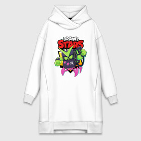 Платье-худи хлопок с принтом BRAWL STARS VIRUS 8 BIT | БРАВЛ СТАРС (Z) в городе Новоалтайск,  |  | 8 bit | 8 бит | bibi | brawl stars | crow | el brown | leon | leon shark | max | mr.p | sally leon | shark | stars | virus | werewolf | акула | биби | вирус | ворон | леон | оборотень | пингвин