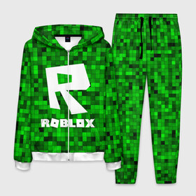 Мужской костюм 3D с принтом Roblox в городе Новоалтайск, 100% полиэстер | Манжеты и пояс оформлены тканевой резинкой, двухслойный капюшон со шнурком для регулировки, карманы спереди | game | roblox | блок | игра | игрушка | лего | майнкрафт | персонажи | персонажи из кубиков | роблокс | робот