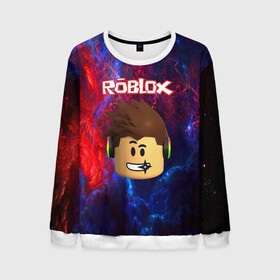 Мужской свитшот 3D с принтом ROBLOX в городе Новоалтайск, 100% полиэстер с мягким внутренним слоем | круглый вырез горловины, мягкая резинка на манжетах и поясе, свободная посадка по фигуре | game | gamer | logo | minecraft | roblox | simulator | игра | конструктор | лого | майнкрафт | симулятор | строительство | фигура